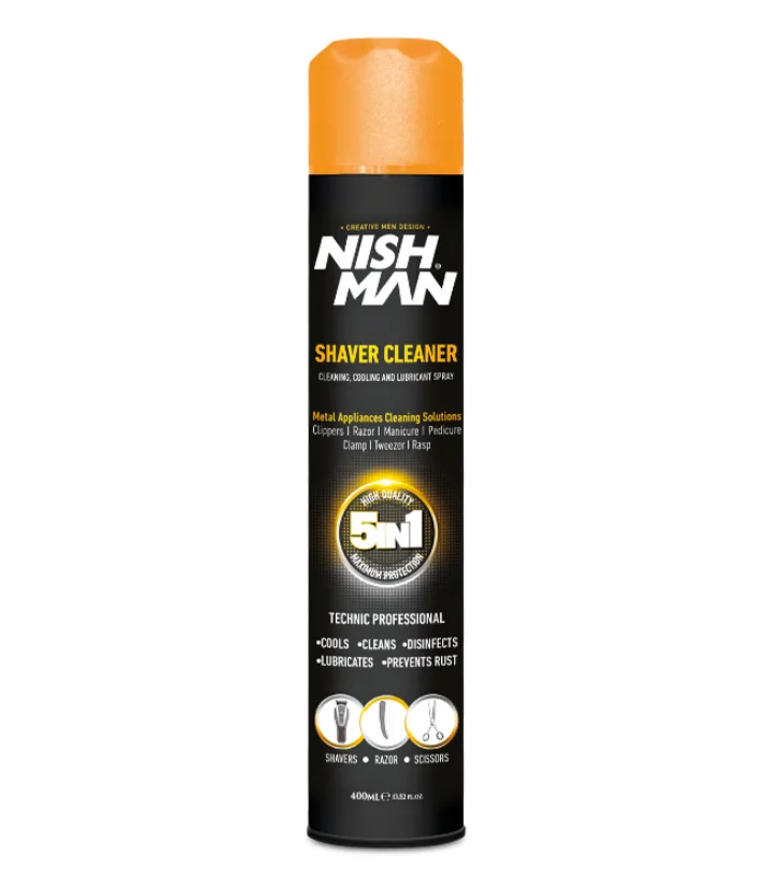 Spray 5 in 1 pentru masinile de tuns - Nish Man - 400 ml