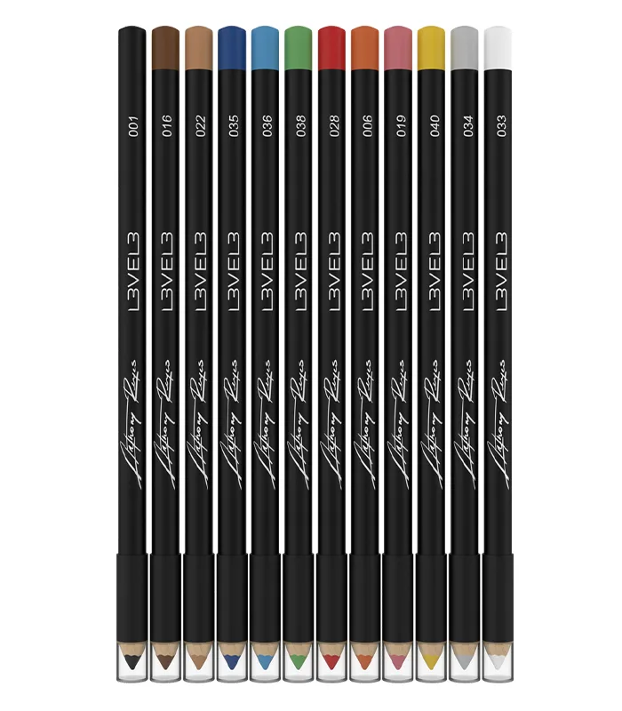 Creioane colorate pentru Hair Design - L3VEL3 - 12 buc