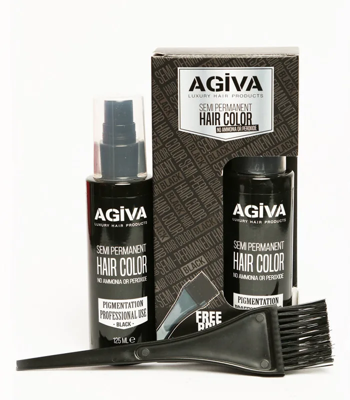 Vopsea de barba - Agiva - Black (Brunet) - 125 ml