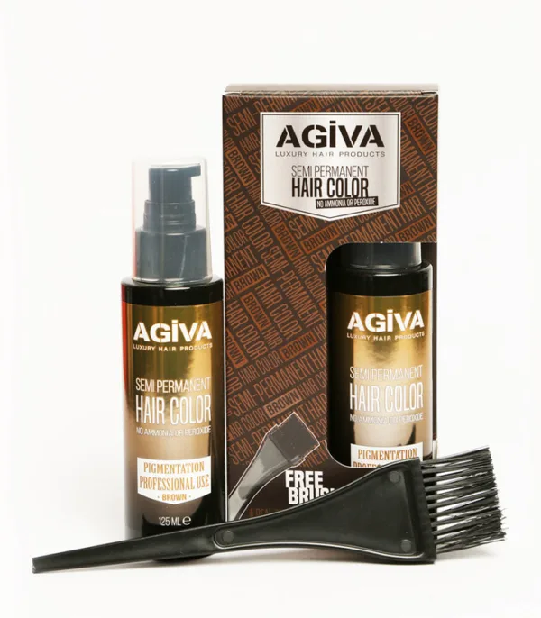 Vopsea de barba - Agiva - Brown (Saten) - 125 ml
