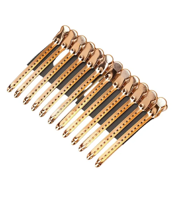 Set clipsuri metalice mari - Gold - 12 buc
