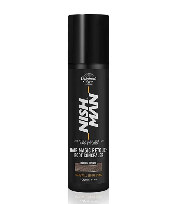 Spray colorant pentru par - Nish Man - Magic Retouch - Saten - 100ml