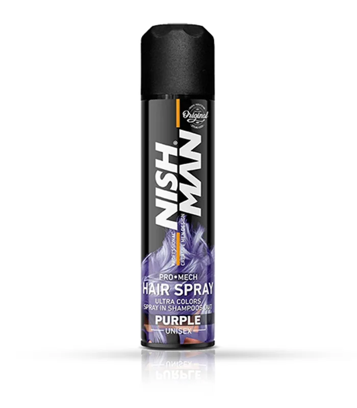 Spray colorant pentru par - Nish Man - Mov - 150ml