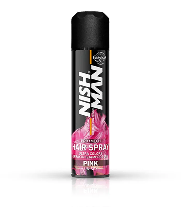 Spray colorant pentru par - Nish Man - Pink - 150ml